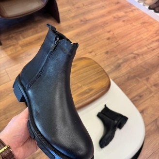 5644 Siyah Cilt Hakiki Deri Bot