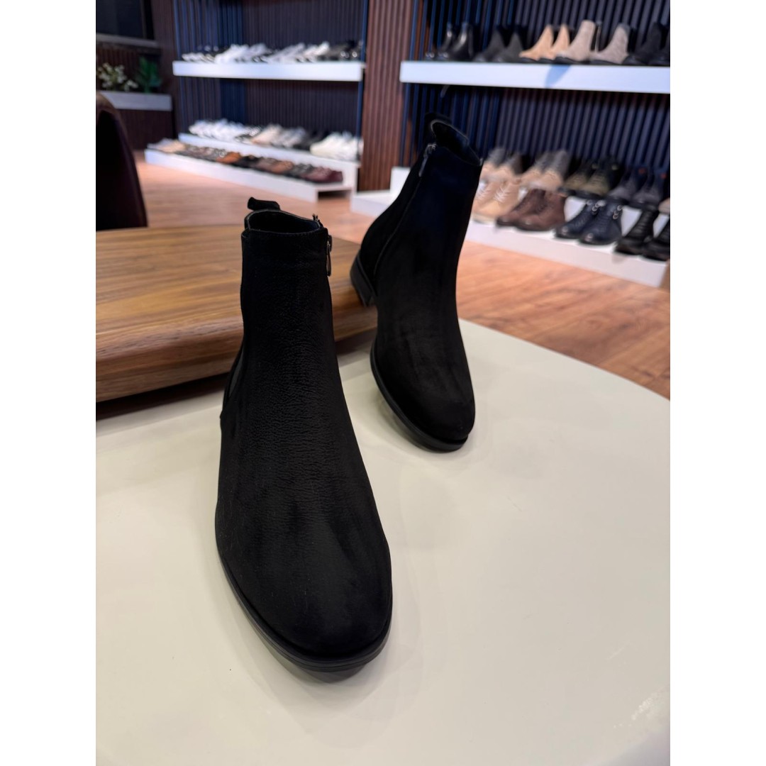 5646 Siyah Nubuk Hakiki Deri Bot