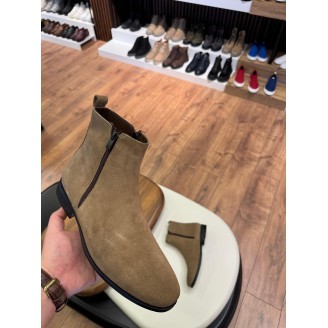 5648 Bej Nubuk Hakiki Deri Bot