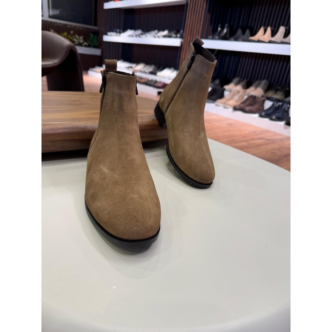 5648 Bej Nubuk Hakiki Deri Bot