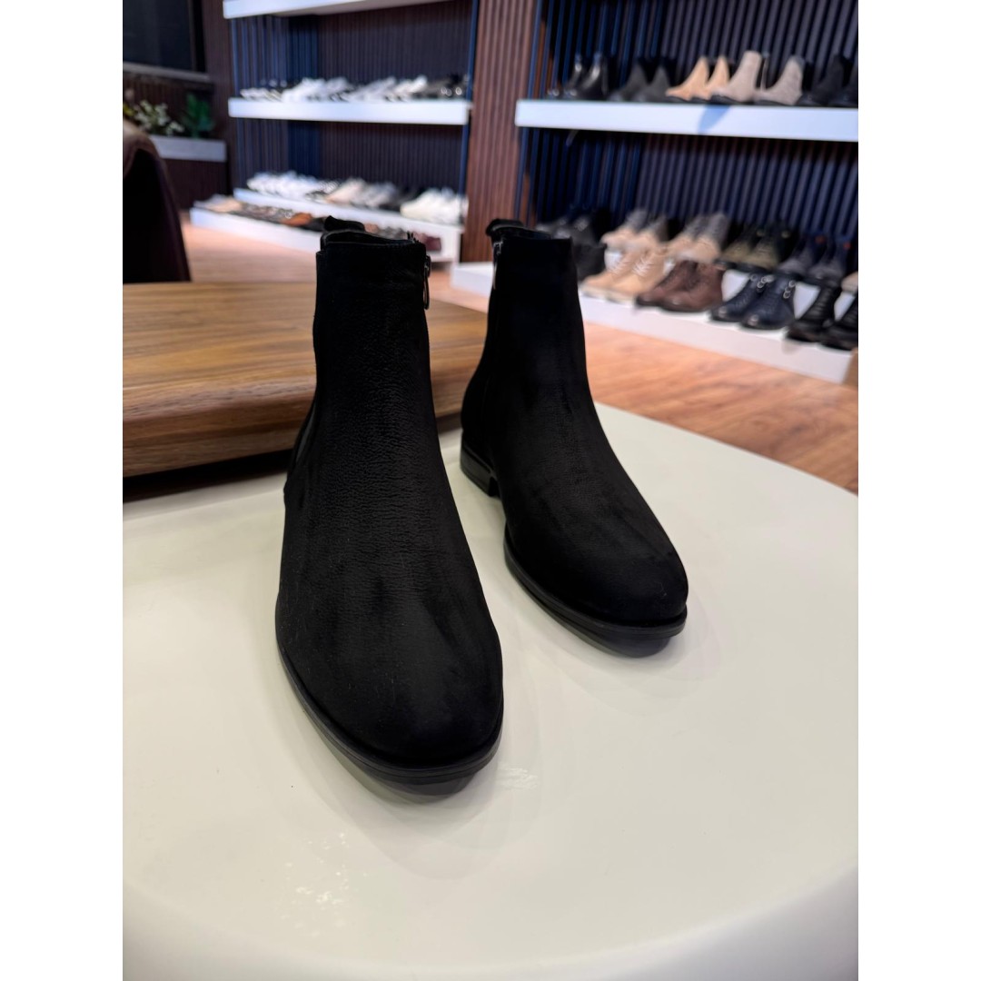 5646 Siyah Nubuk Hakiki Deri Bot