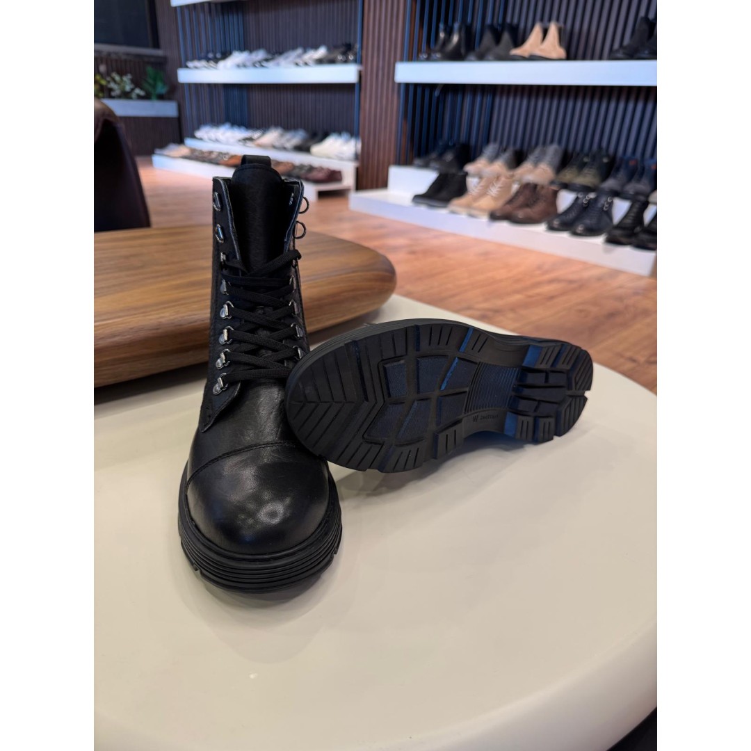 5649 Siyah Cilt Hakiki Deri Bot