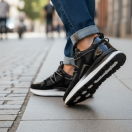 1095 Siyah Hakiki Deri Erkek Sneakers