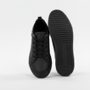 1051 Siyah Mat Hakiki Deri Erkek Sneakers