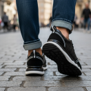 2024 Siyah Deri Hakiki Deri Erkek Sneakers