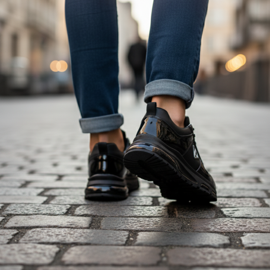 2027 Siyah Hakiki Deri Erkek Sneakers