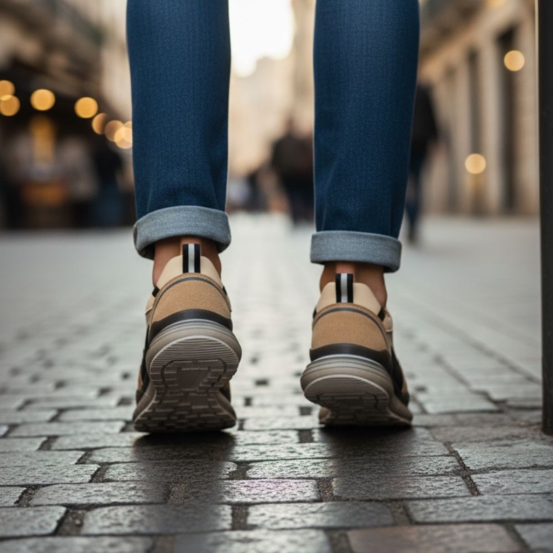 2028 Bej Nubuk Hakiki Deri Erkek Sneakers