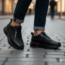 1074 Cam Kırığı Hakiki Deri Erkek Sneakers