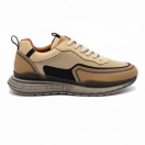 2028 Bej Nubuk Hakiki Deri Erkek Sneakers
