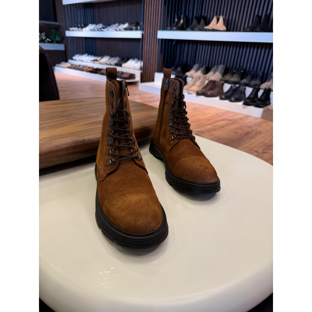 5650 Kahve Nubuk Hakiki Deri Bot