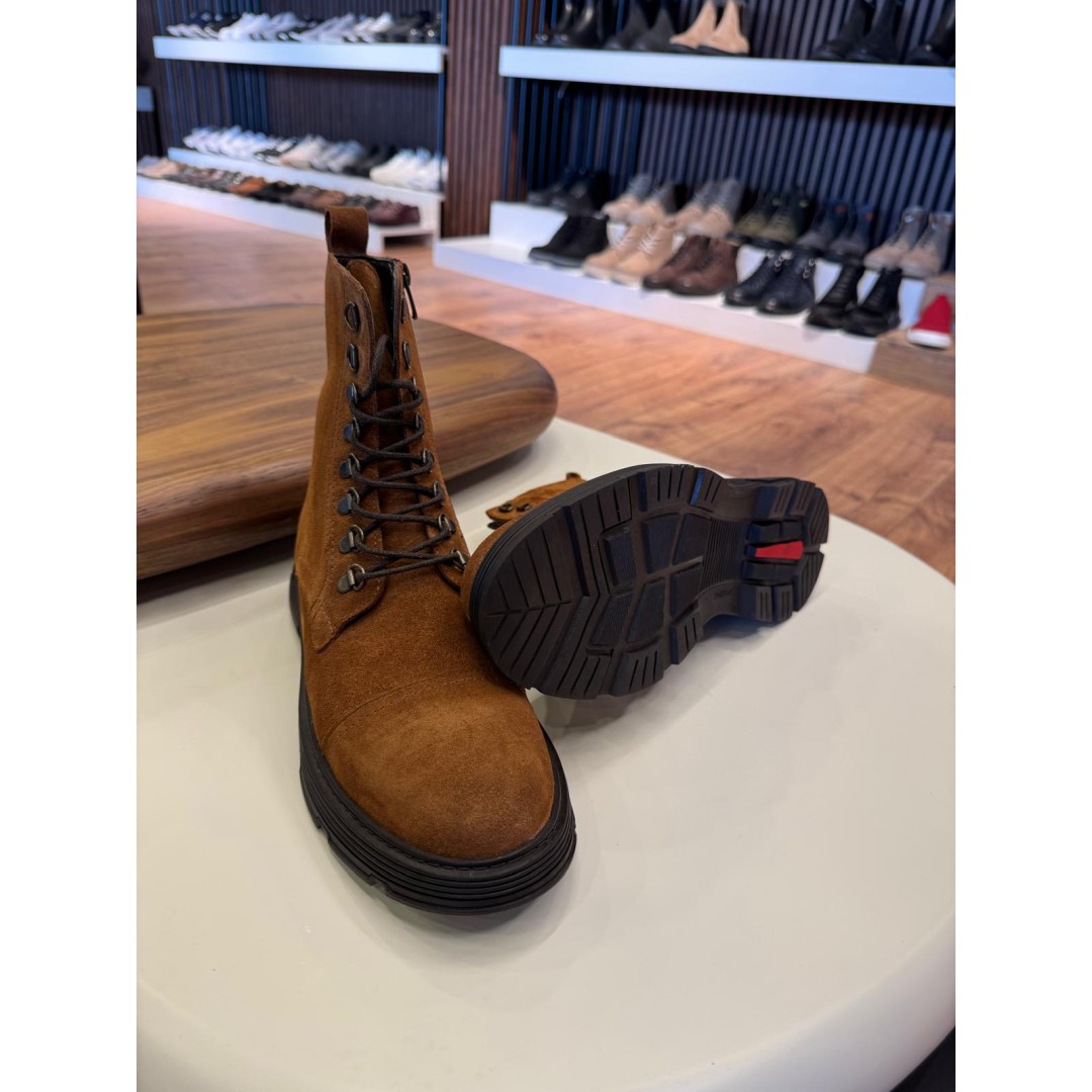 5650 Kahve Nubuk Hakiki Deri Bot