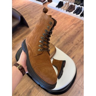 5650 Kahve Nubuk Hakiki Deri Bot