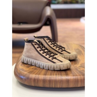 1085 Bej Nubuk Hakiki Deri Erkek Bot