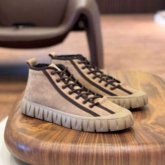 1085 Bej Nubuk Hakiki Deri Erkek Bot