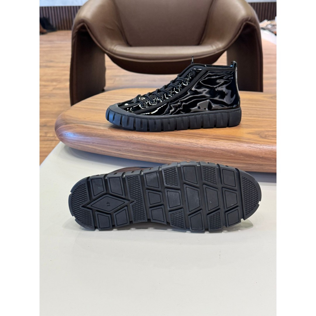 1085 Siyah Rugan Nubuk Hakiki Deri Erkek Bot