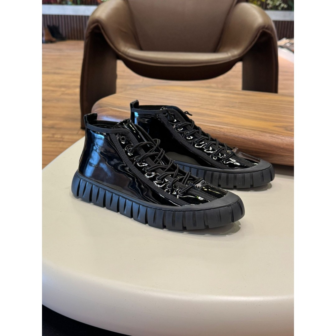 1085 Siyah Rugan Nubuk Hakiki Deri Erkek Bot