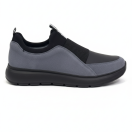 1106 Gri Hakiki Deri Erkek Sneakers