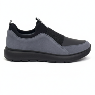 1106 Gri Hakiki Deri Erkek Sneakers