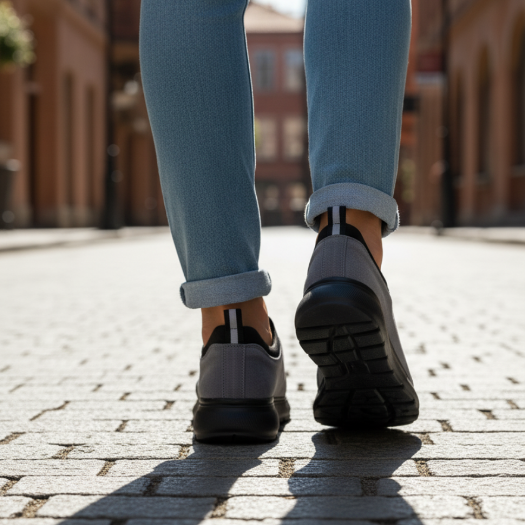 1106 Gri Hakiki Deri Erkek Sneakers