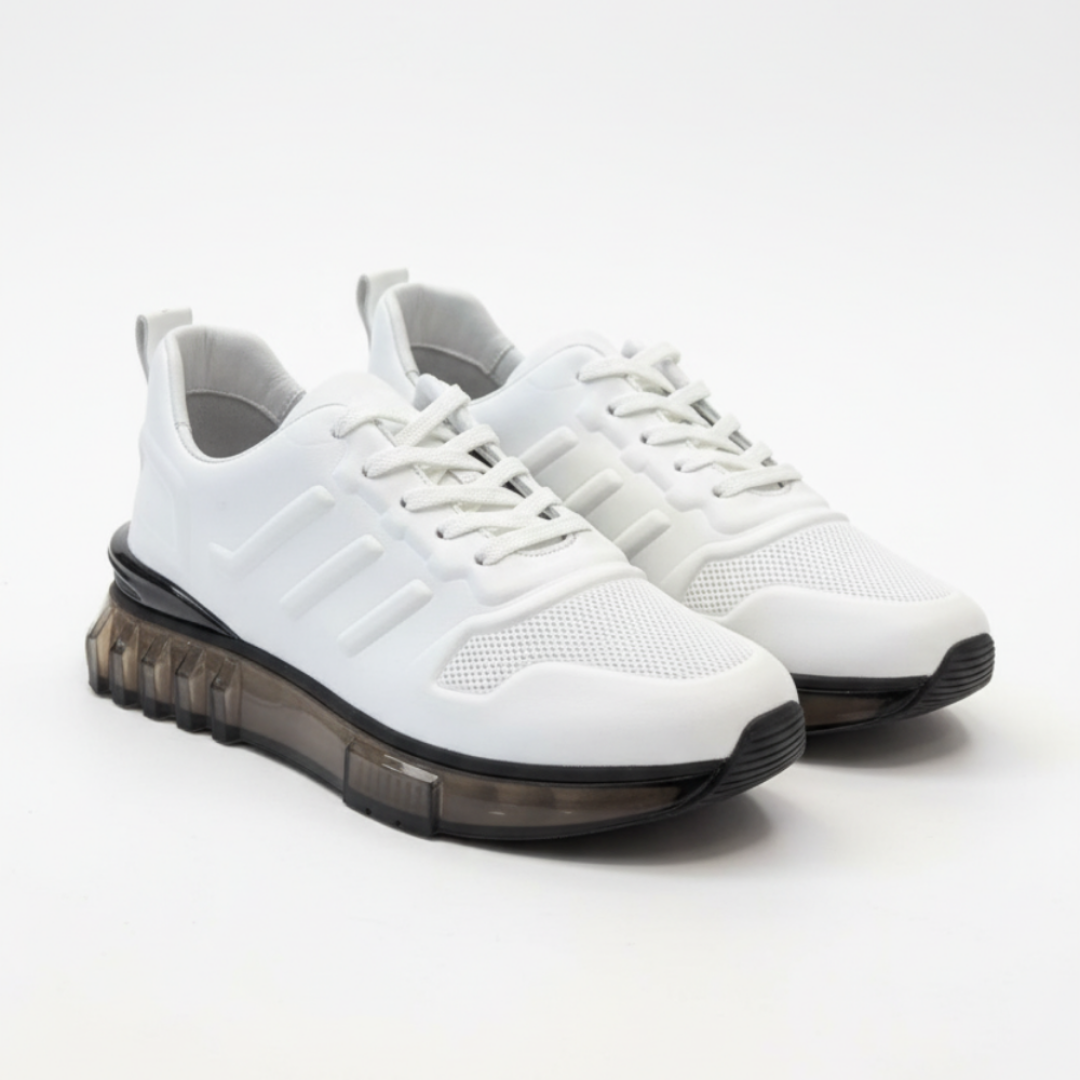 1011 Beyaz Hakiki Deri Erkek Sneakers