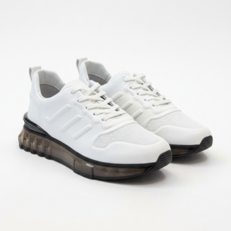 1011 Beyaz Hakiki Deri Erkek Sneakers