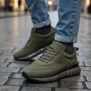 10000 Haki Hakiki Deri Erkek Sneakers