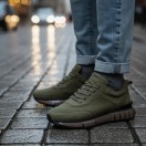 10000 Haki Hakiki Deri Erkek Sneakers