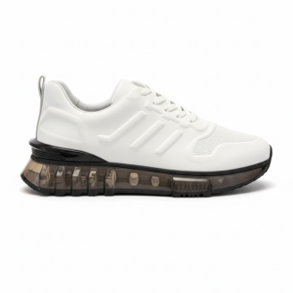 1011 Beyaz Hakiki Deri Erkek Sneakers