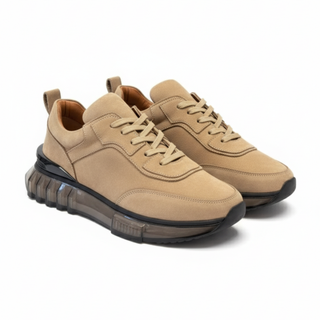 10000 Bej Hakiki Deri Erkek Sneakers