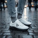 2027 Beyaz Hakiki Deri Erkek Sneakers