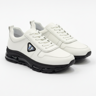 2027 Beyaz Hakiki Deri Erkek Sneakers
