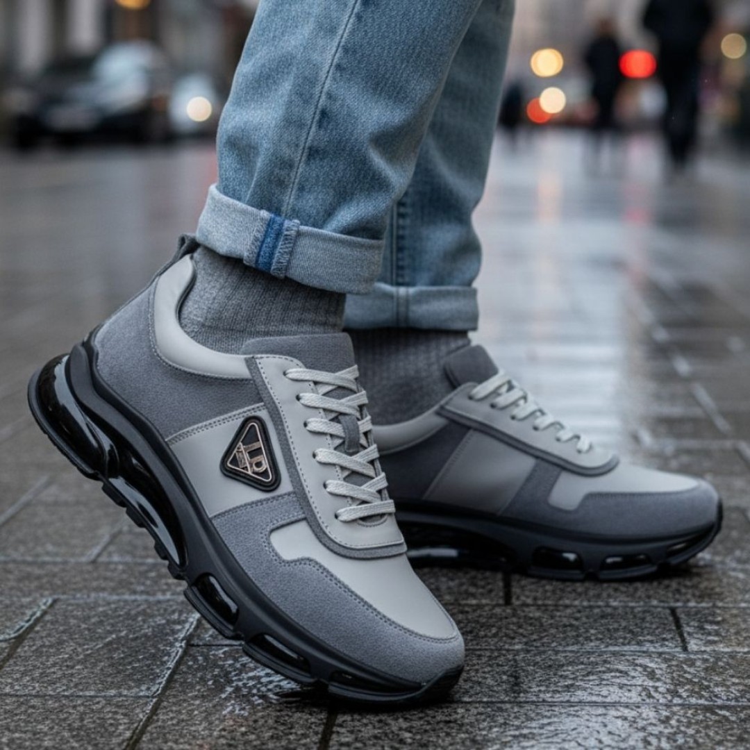 2027 Füme Süet Hakiki Deri Erkek Sneakers