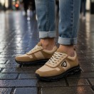 2027 Bej Hakiki Deri Erkek Sneakers