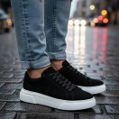 1090 Siyah Nubuk Hakiki Deri Erkek Sneakers