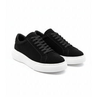 1090 Siyah Nubuk Hakiki Deri Erkek Sneakers