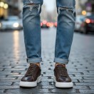 1090 Beyaz Cilt Hakiki Deri Erkek Sneakers