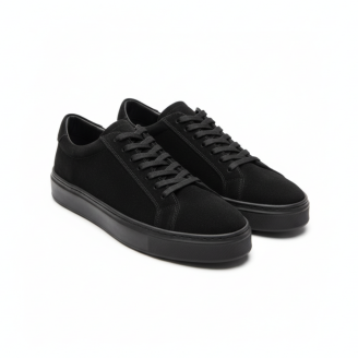 4226 Siyah Nubuk Hakiki Deri Erkek Sneakers