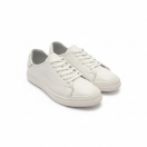 4220 BEYAZ DİKİŞ DETAYLI HAKİKİ DERİ ERKEK SNEAKERS - ERKEK SPOR AYAKKABI