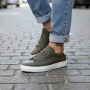 4253 Haki Hakiki Deri Erkek Sneakers