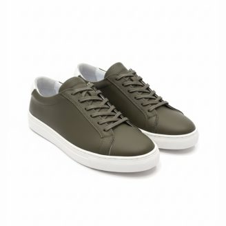 4253 Haki Hakiki Deri Erkek Sneakers