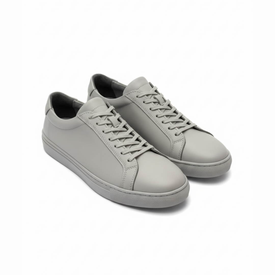 4253 Füme Mat Hakiki Deri Erkek Sneakers