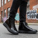 1085 Siyah Rugan Nubuk Hakiki Deri Erkek Bot