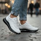 10000 Beyaz Cilt Hakiki Deri Erkek Sneakers