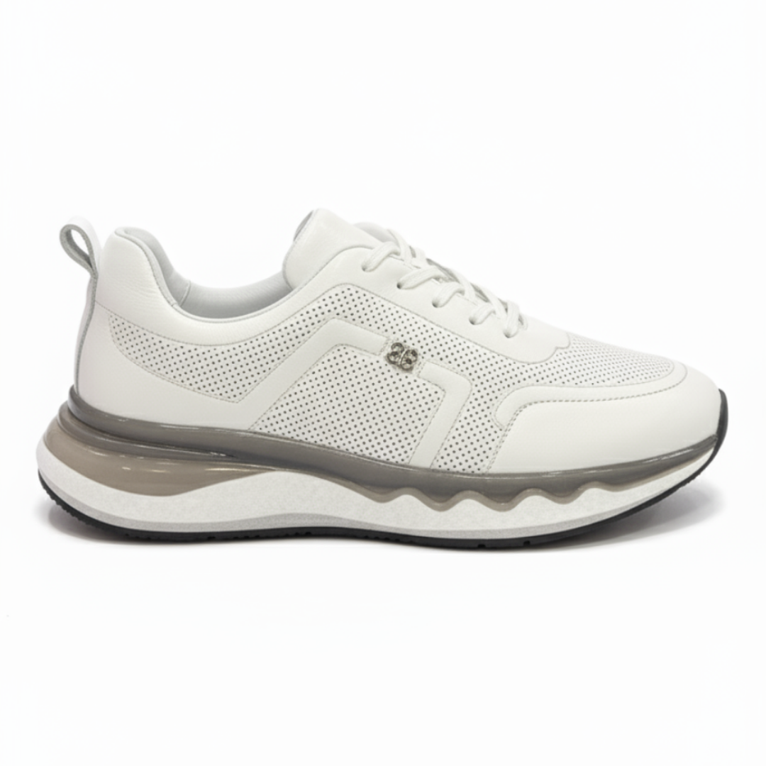 2025 Beyaz Hakiki Deri Erkek Sneakers
