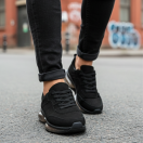 10000 Siyah Nubuk Hakiki Deri Erkek Sneakers