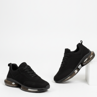 10000 Siyah Nubuk Hakiki Deri Erkek Sneakers