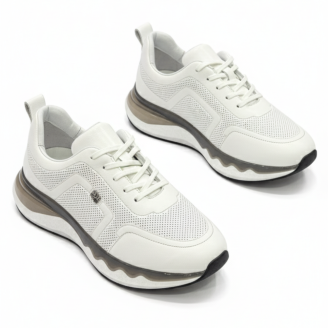 2025 Beyaz Hakiki Deri Erkek Sneakers