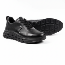 1012 Piramit Siyah Cilt Hakiki Deri Erkek Sneakers