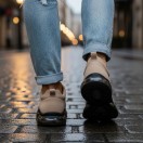 1008 Bej Nubuk Balon Hakiki Deri Erkek Sneakers