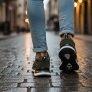 1091 Haki Paraşüt Nubuk Detay Hakiki Deri Erkek Sneakers